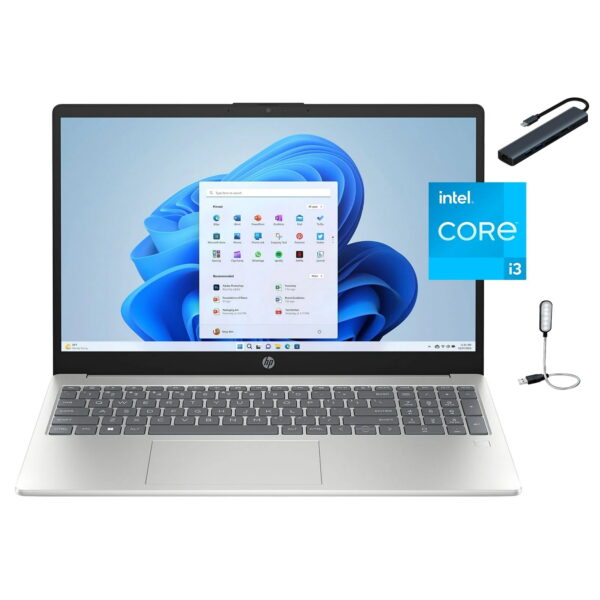 NOTEBOOK HP INTEL CORE I3-N305 8GB 256GB SSD 15.6" IPS FULL HD WIN11 SILVER - https://jardintecno.com.ar