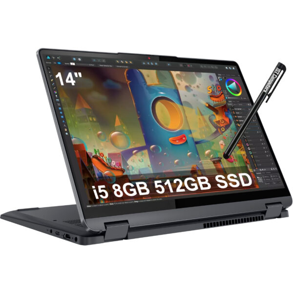 NOTEBOOK LENOVO IDEAPAD FLEX INTEL CORE I5-1235U 8GB 512GB 14" FULL HD TOUCH WIN11 GREY - https://jardintecno.com.ar