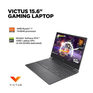 NOTEBOOK HP VICTUS AMD RYZEN 7 7445H 16GB 512GB SSD RTX4050 4GB 15.6" FULL HD WIN11 - https://jardintecno.com.ar